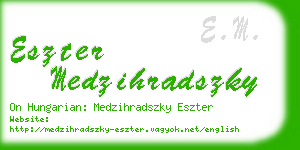 eszter medzihradszky business card